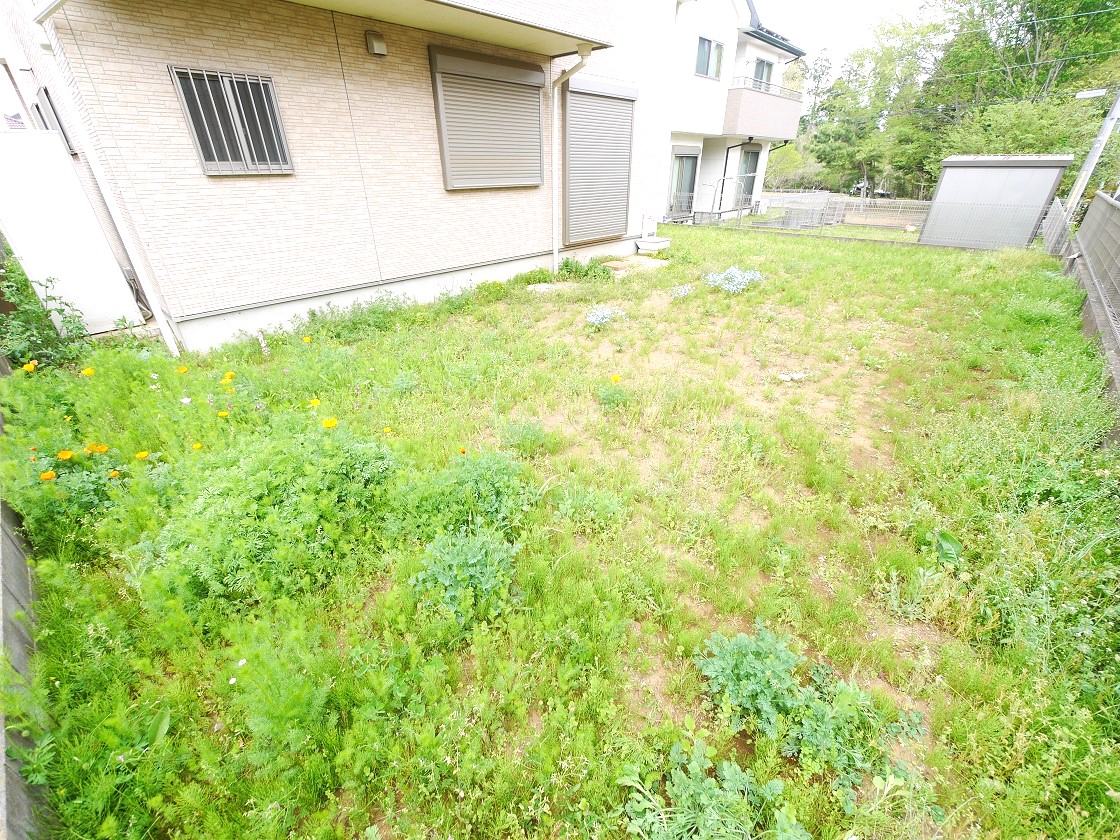ゆとりの敷地ではガーデニングや家庭菜園が楽しめます